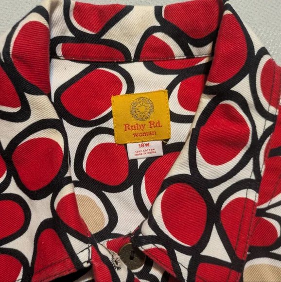 Ruby Rd. Abstract Denim Jacket - Picture 5 of 5